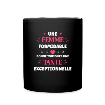 Future tante - Mug uni - noir - Devant