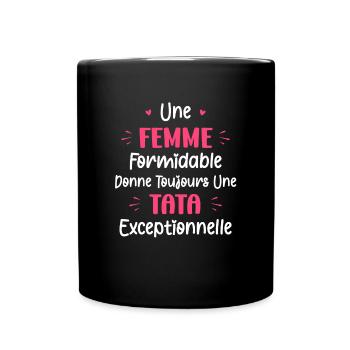 tata execeptionelle - Mug uni - noir - Devant
