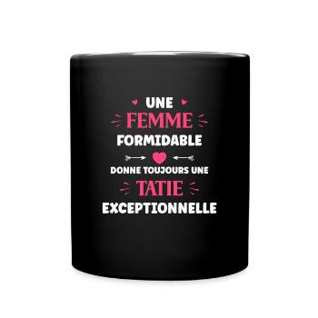 tatie exceptionnelle - Mug uni - noir - Devant