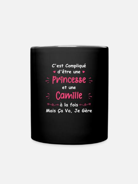 C'est compliqué d'être une princesse et Camille - Mug uni - noir