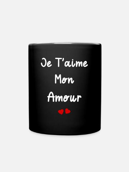 je t'aime mon amour - Mug uni - noir