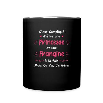 Princesse Frangine - Mug uni - noir - Devant