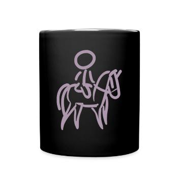 Cavalier sur Cavalier Minimalisme Minimaliste - Mug uni - noir - Devant