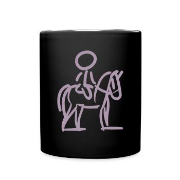 Rider sur Perd Style minimaliste - Mug uni - noir - Devant