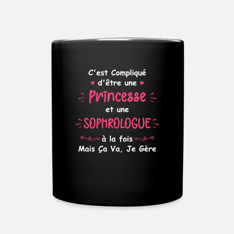 Princesse sophrologue - Mug uni - noir