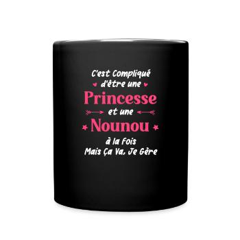 Nounou - Mug uni - noir - Devant