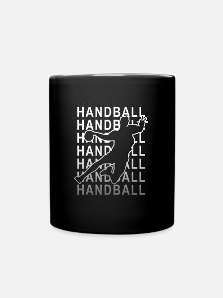 Handball Verlauf - Tasse einfarbig - Schwarz
