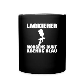 Lackierer - Tasse einfarbig - Schwarz - Vorne
