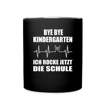 Einschulung - Tasse einfarbig - Schwarz - Vorne