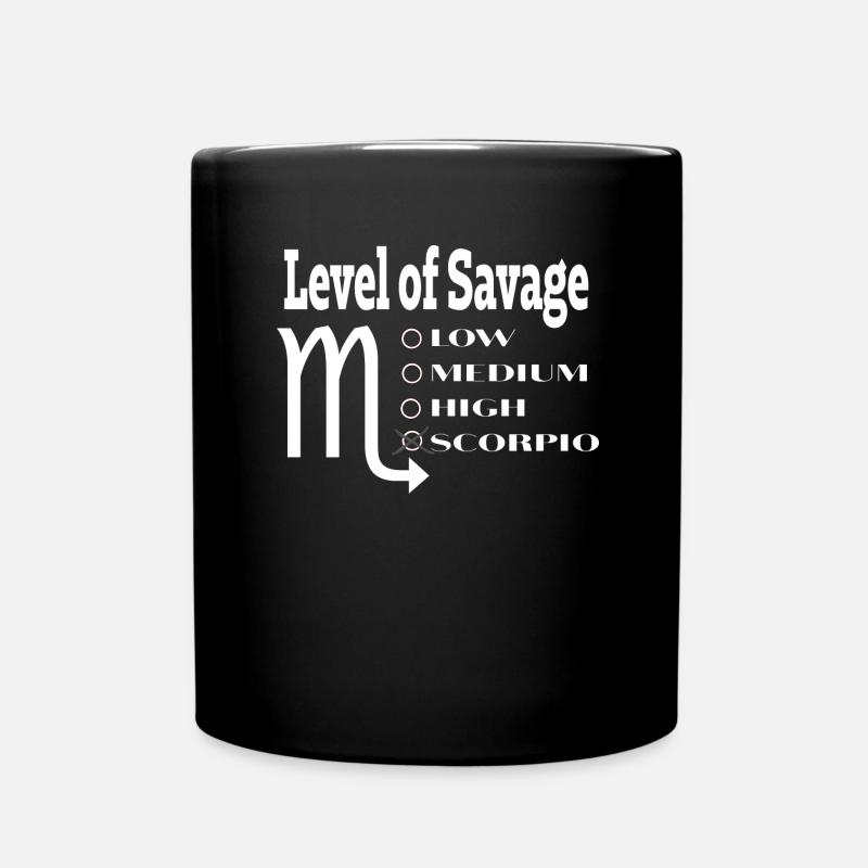 Sternzeichen Skorpion - Tasse einfarbig - Schwarz