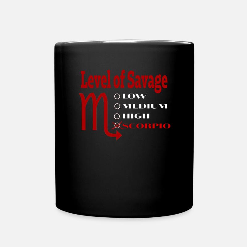 Sternzeichen Skorpion - Tasse einfarbig - Schwarz