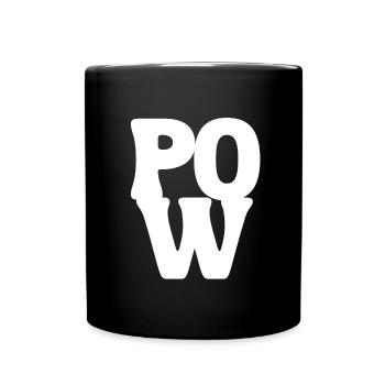 POW POW POW skiTime snowboard et neige poudreuse - Mug uni - noir - Devant