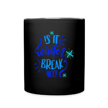 Vacances d’hiver - Mug uni - noir - Devant