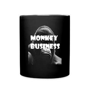Monkey Business - Gorilla - Tasse einfarbig - Schwarz - Vorne