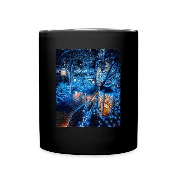 Promenade forestière, Japon - Mug uni - noir - Devant