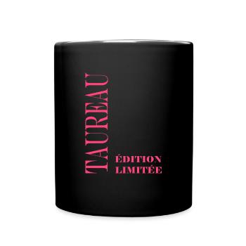 Taureau - Mug uni - noir - Devant