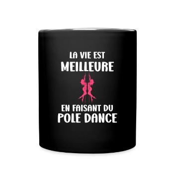 Pole Dancing femme pole dance - Mug uni - noir - Devant