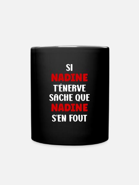 Nadine - Mug uni - noir