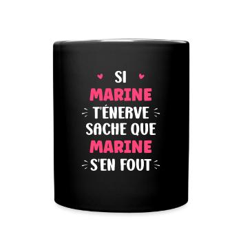 Marine - Mug uni - noir - Devant