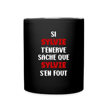 Sylvie - Mug uni - noir - Devant
