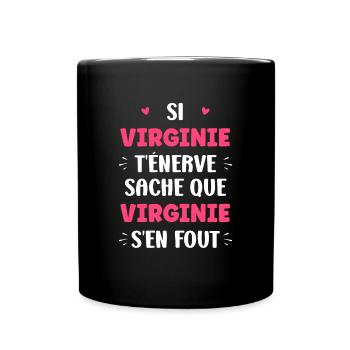 Virginie - Mug uni - noir - Devant