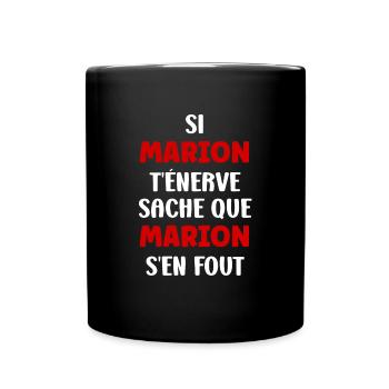 Marion - Mug uni - noir - Devant