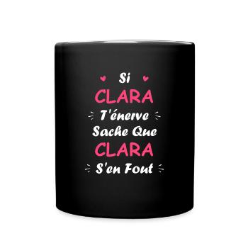 clara - Mug uni - noir - Devant