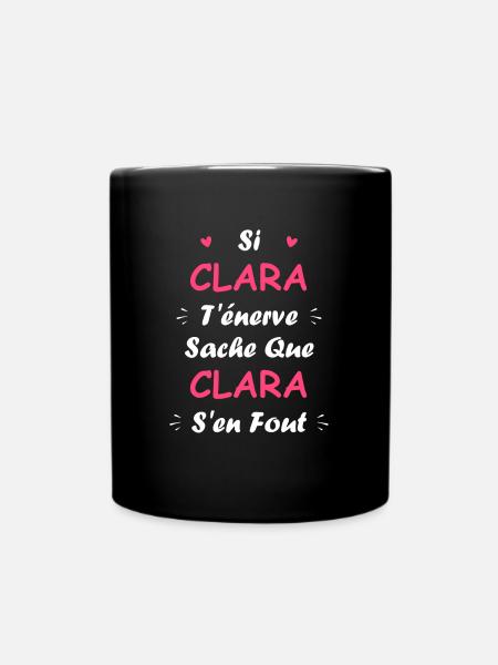clara - Mug uni - noir