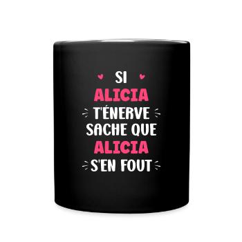 Alicia - Mug uni - noir - Devant