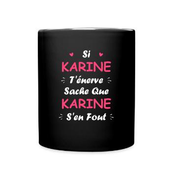 Karine - Mug uni - noir - Devant