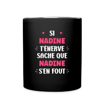 Nadine 1 - Mug uni - noir - Devant