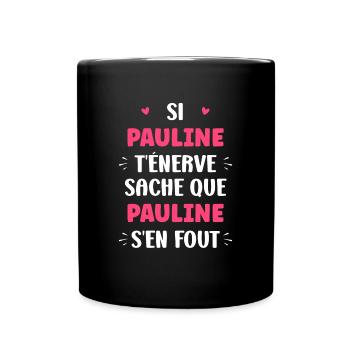 pauline 2 - Mug uni - noir - Devant