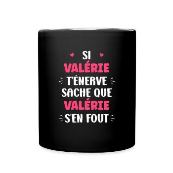 Valérie 4 - Mug uni - noir - Devant