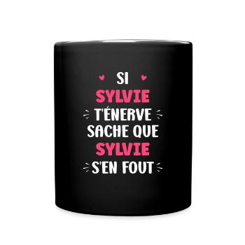 Sylvie 1 - Mug uni - noir - Devant