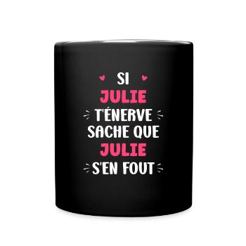 julie 1 - Mug uni - noir - Devant