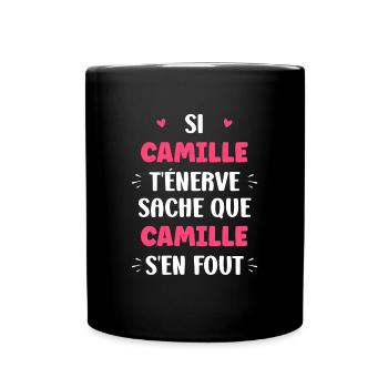 camille 1 - Mug uni - noir - Devant