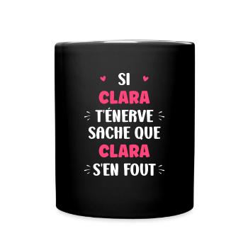 clara - Mug uni - noir - Devant