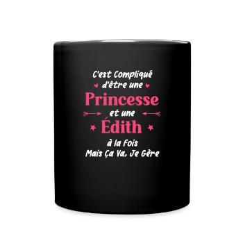 edith2 - Mug uni - noir - Devant