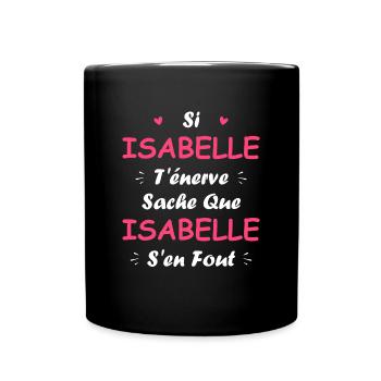 Isabelle - Mug uni - noir - Devant