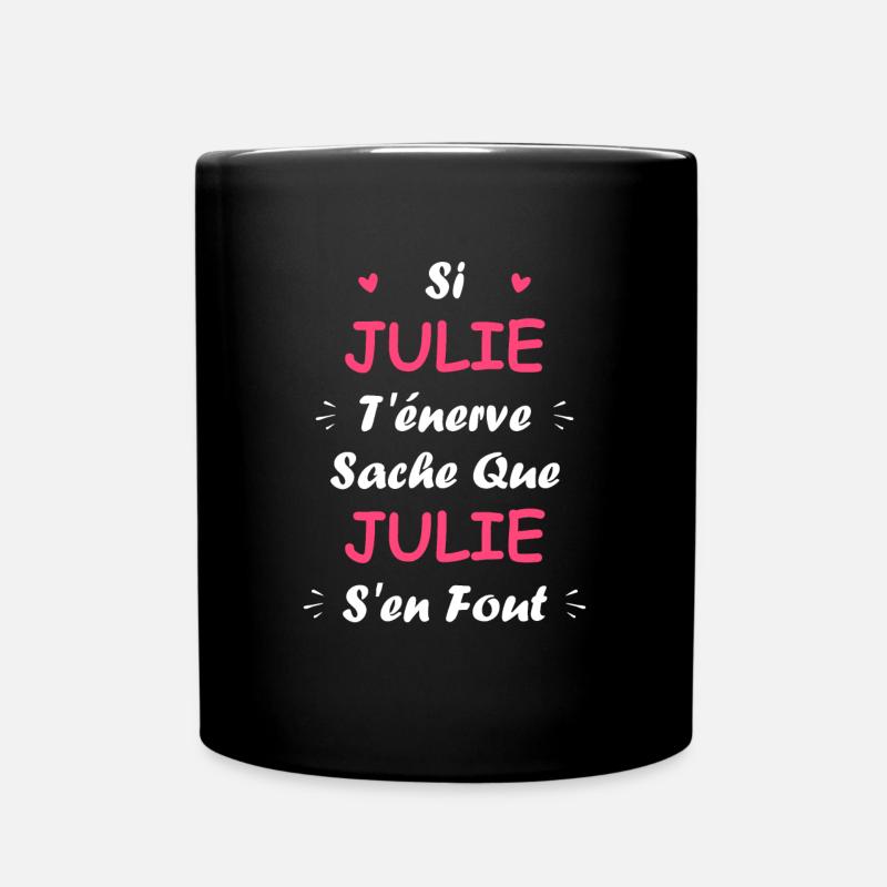 julie - Mug uni - noir