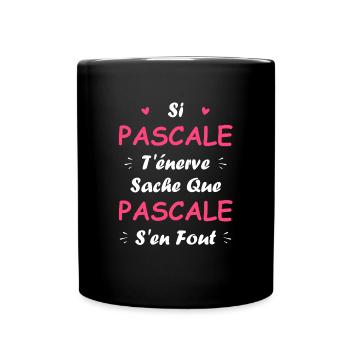 Pascale - Mug uni - noir - Devant