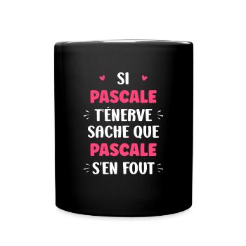 Pascale - Mug uni - noir - Devant