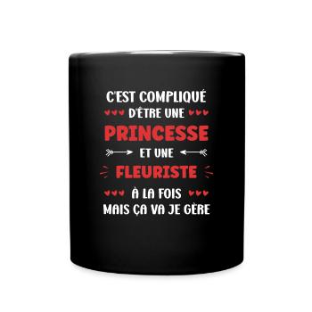 fleuriste - Mug uni - noir - Devant