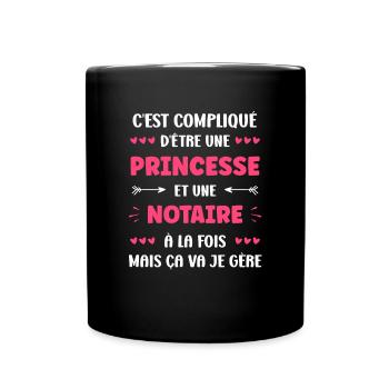 notaire - Mug uni - noir - Devant
