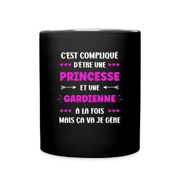 gardienne - Mug uni - noir - Devant