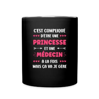 médecin - Mug uni - noir - Devant