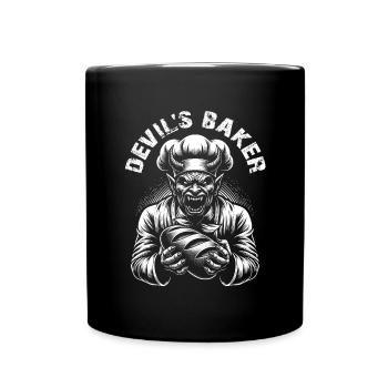 Devil's baker - the devil as baker - Full Colour Mug - black - Front