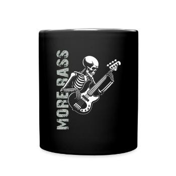 Plus Basse - Skeleton avec Basse - Mug uni - noir - Devant