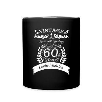 60ème Anniversaire Vintage - Mug uni - noir - Devant