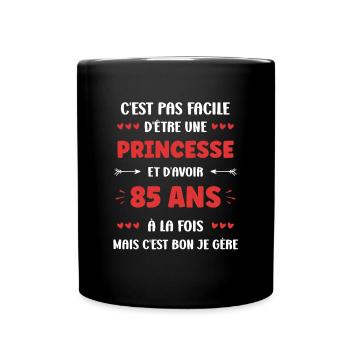 85 ANS - Mug uni - noir - Devant